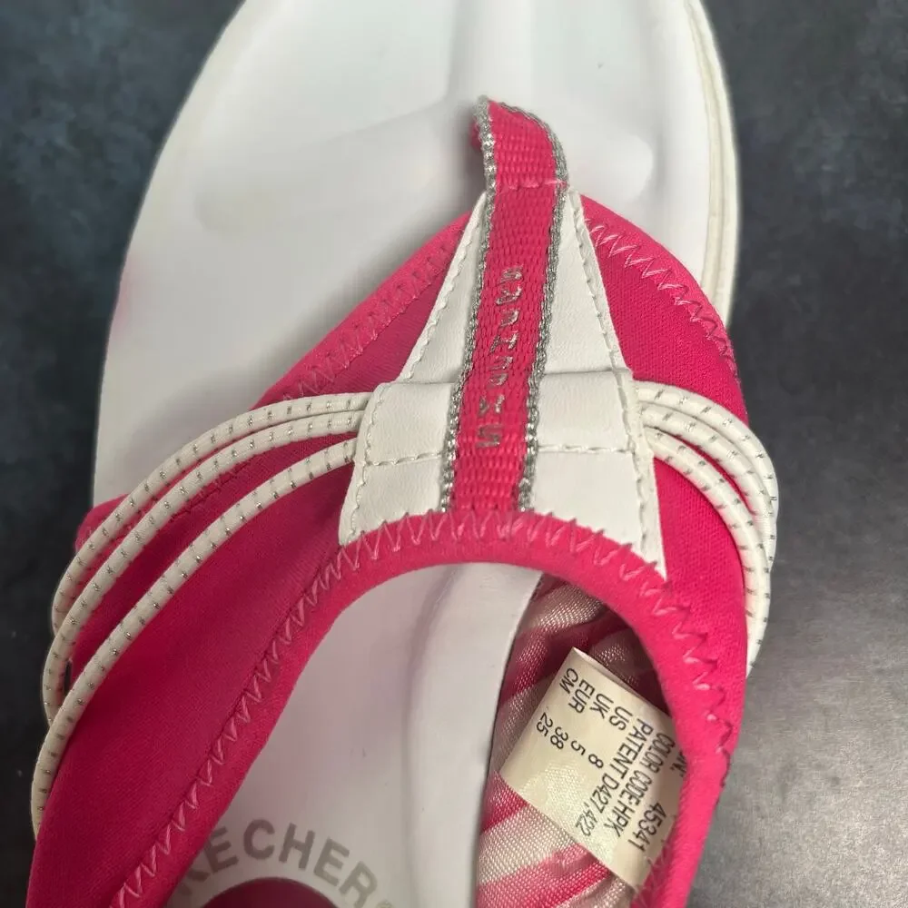 Skechers Y2K G-Tech Platform Flip Flops Neoprene Pink Size 8